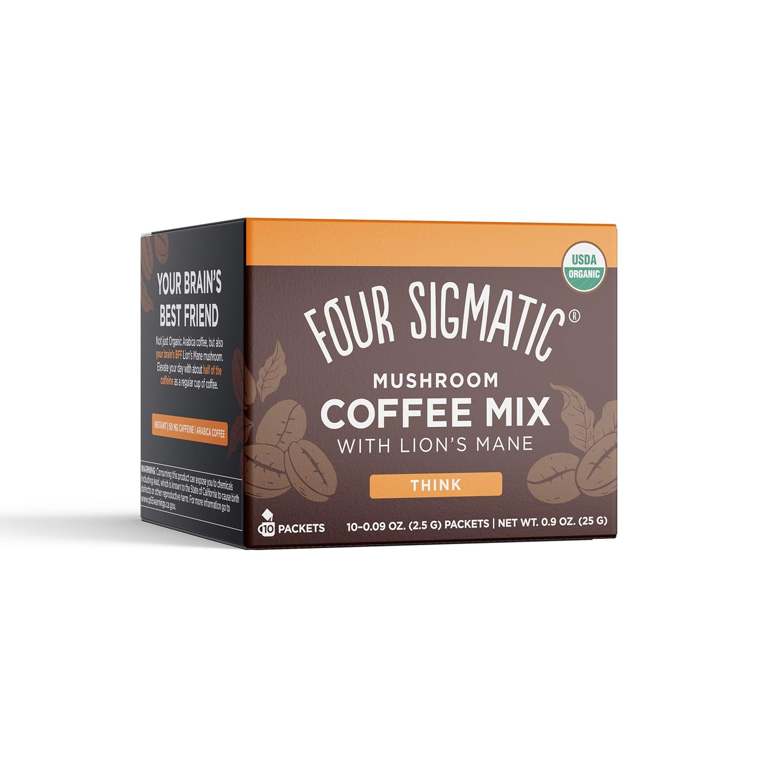 Organic Mushroom Powder Complex Bundle with Instant Mushroom Coffee (10 Count) D70517