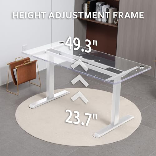 White Height Adjustable Electric Standing Desk Frame O4293