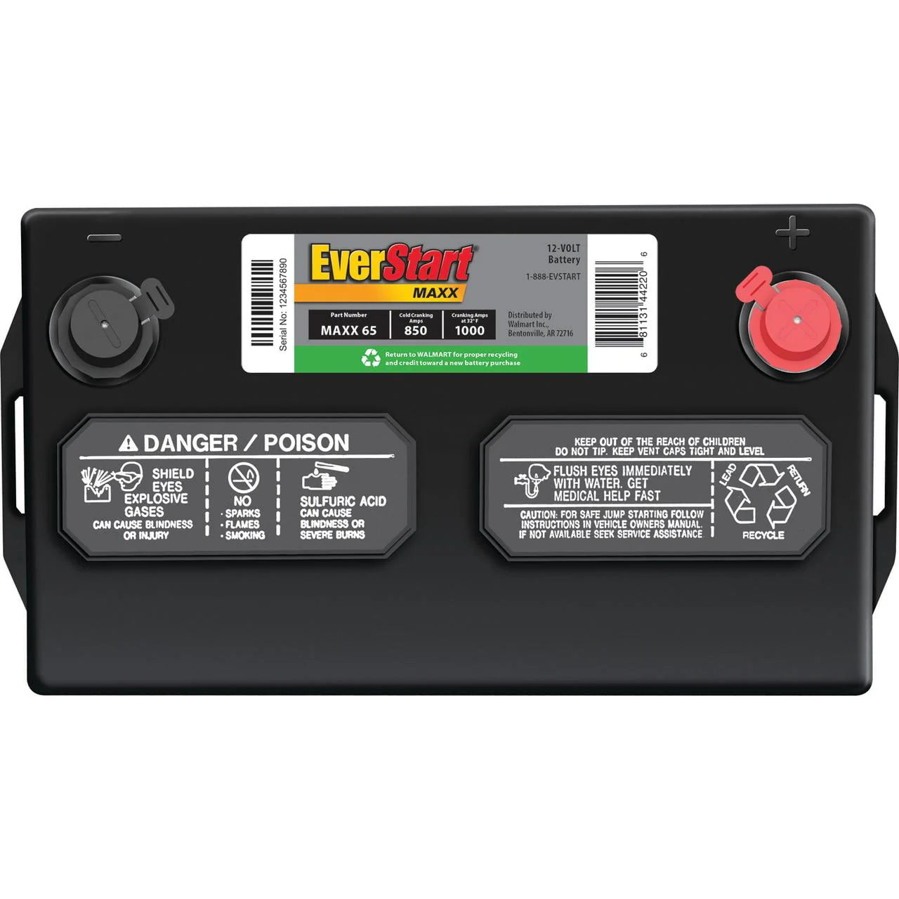 Group Size 65 12 Volt 850 CCA Lead Acid Automotive Battery A7953