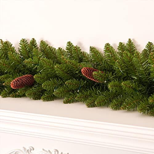 Pre-lit 9 Ft Christmas Garland with 50 Led Lights W859286