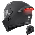 Matte Black Modular Full Face Motorcycle Helmet J10014