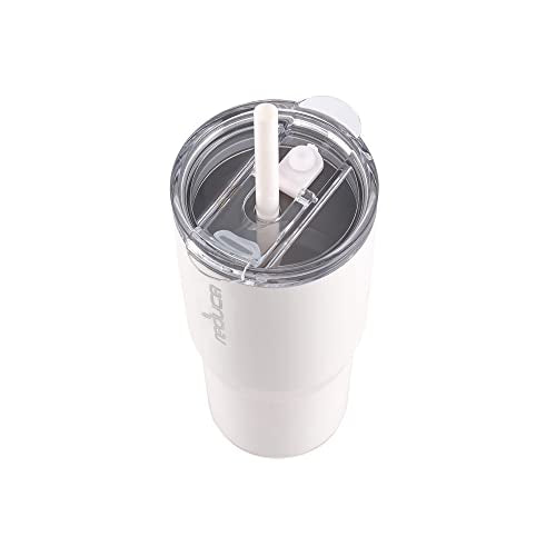 24 oz Dual-Wall Vacuum Insulated Stainless Steel Tumbler with Lid and Straw T1114