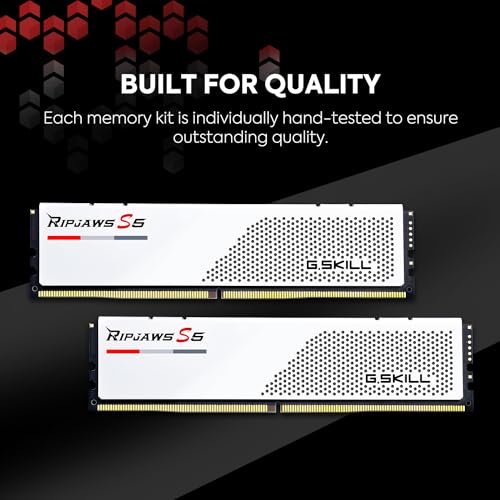 DDR5 RAM 32GB (2x16GB) 6000MT/s CL32-38-38-96 1.35V Desktop Computer Memory UDIMM Matte White N1885