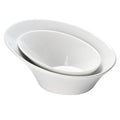 White Ceramic Porcelain Salad Bowls Set of 2 D62068
