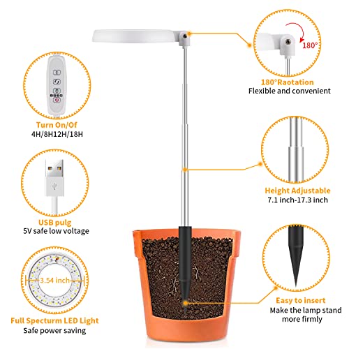 2 Pack LED Grow Light with Timer A11302