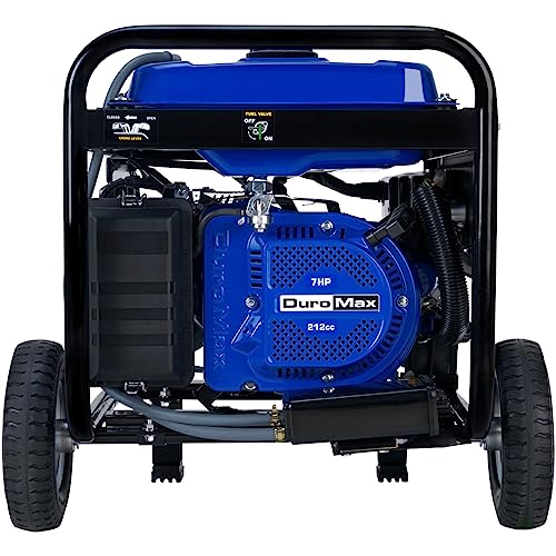 Blue Black Gas Powered Portable Generator 4400 Watt Electric Start H42511