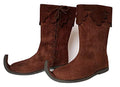 Medieval Brown Leather Knee High Boots Q307978