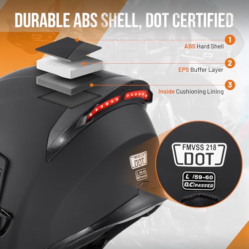 Matte Black Modular Full Face Motorcycle Helmet J10014