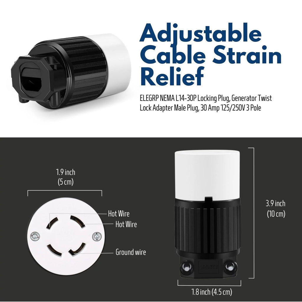 30 AMP 125/250V 3 Pole 4 Wire Locking Connector Z690