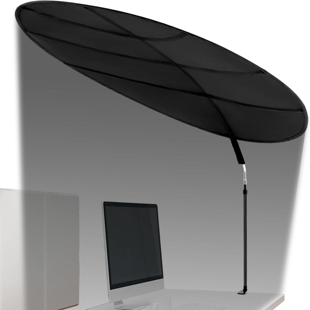 Black Adjustable Portable Cubicle Light Shade with Clamp Y4729
