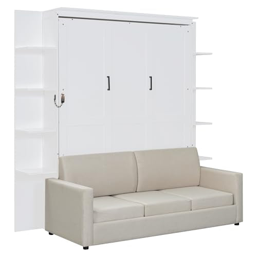 Queen Size Gray Murphy Bed with Sofa C25590