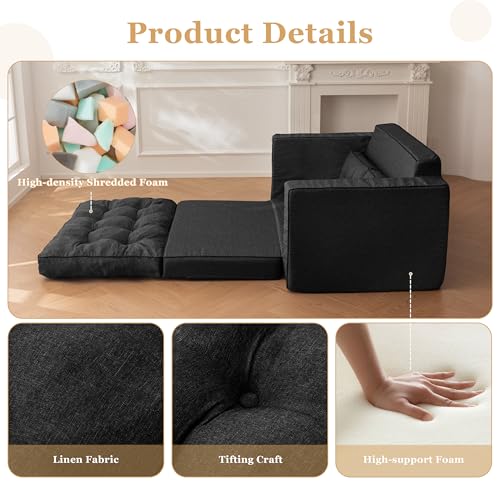 55" Convertible Sofa Bed Couch Futon H781