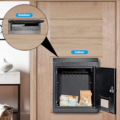 16.5" x 12.5" x 6" Adjustable Chute Deposit Safe Mail Box H839794