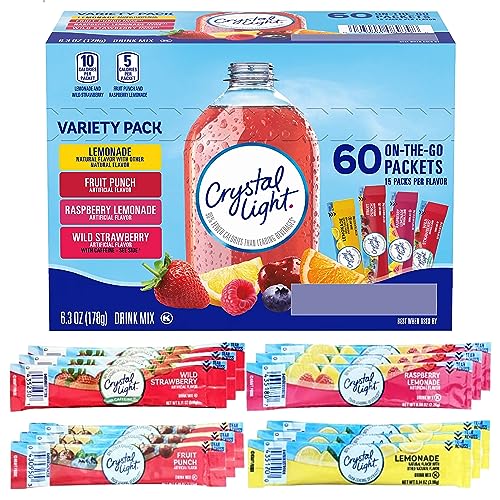 Crystal Light Powdered Drink Mix Variety Pack - 60 Count T99236