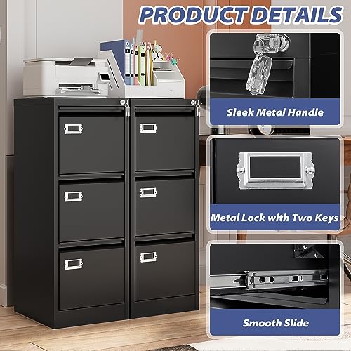 4 Drawer Metal File Cabinet with Lock C95936