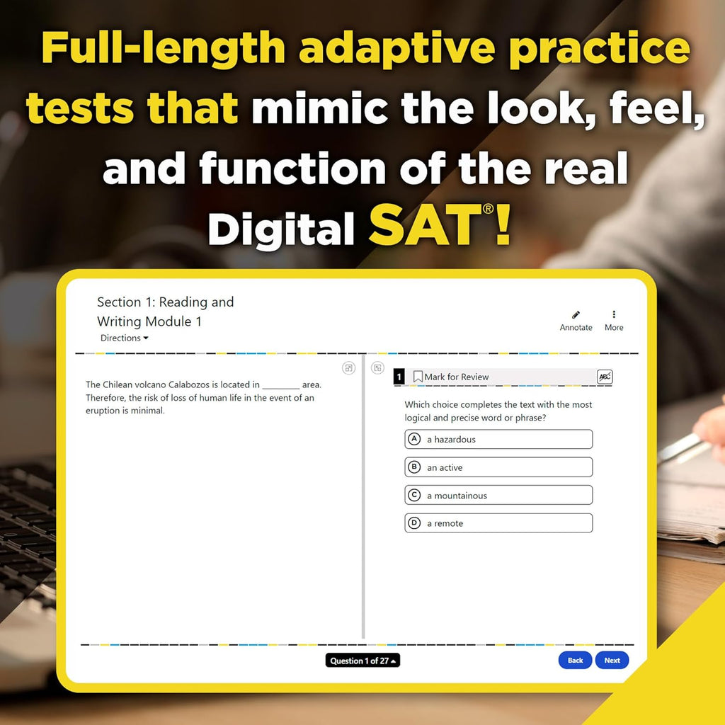 Digital SAT Prep with 5 Full-Length Practice Tests I910