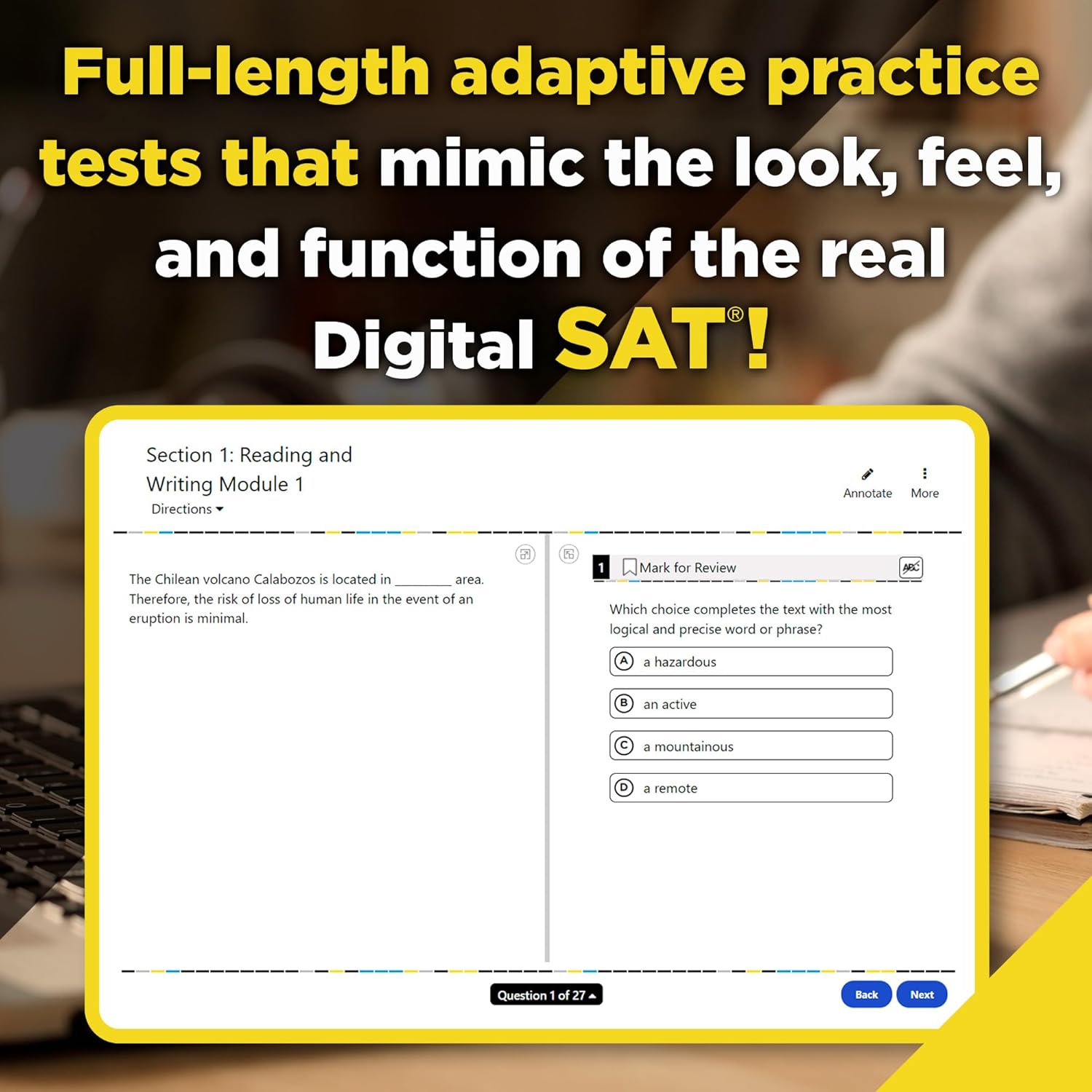 Digital SAT Prep with 5 Full-Length Practice Tests I910