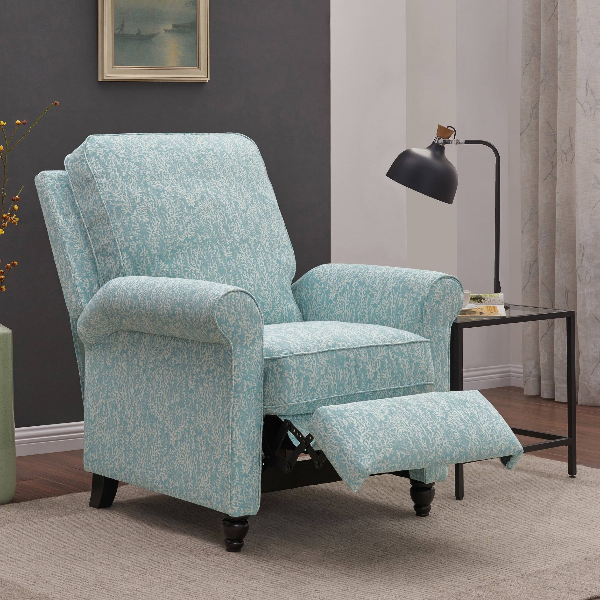 Warm Multi Floral Push Back Recliner Chair I91926