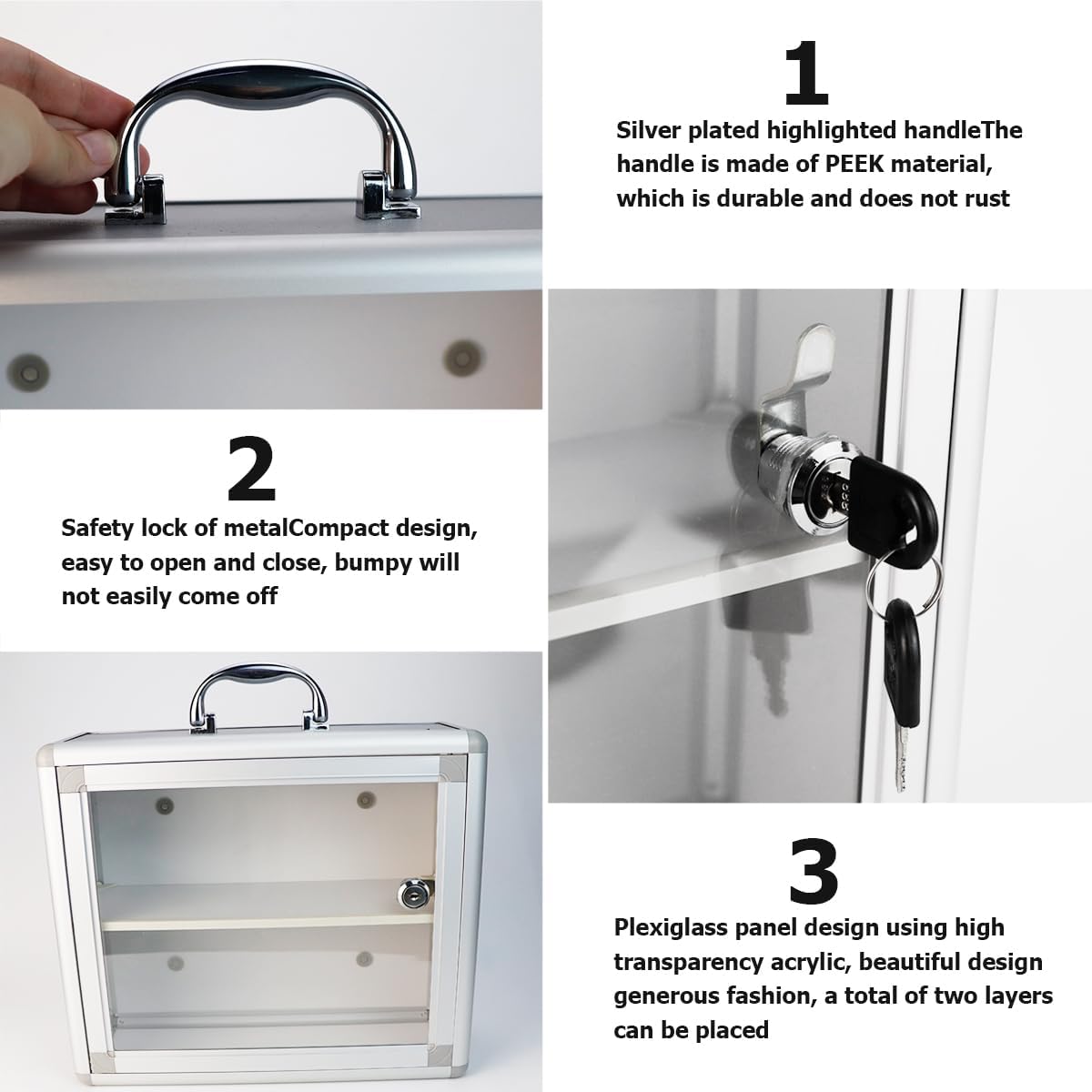 Lockable Storage Containers Set of 1 K44004