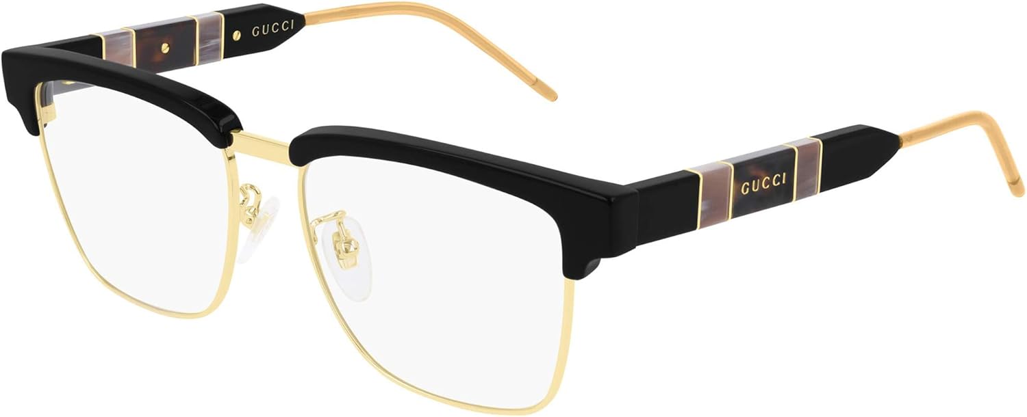 Rectangular Eyeglasses Gold/Black 52mm N2213