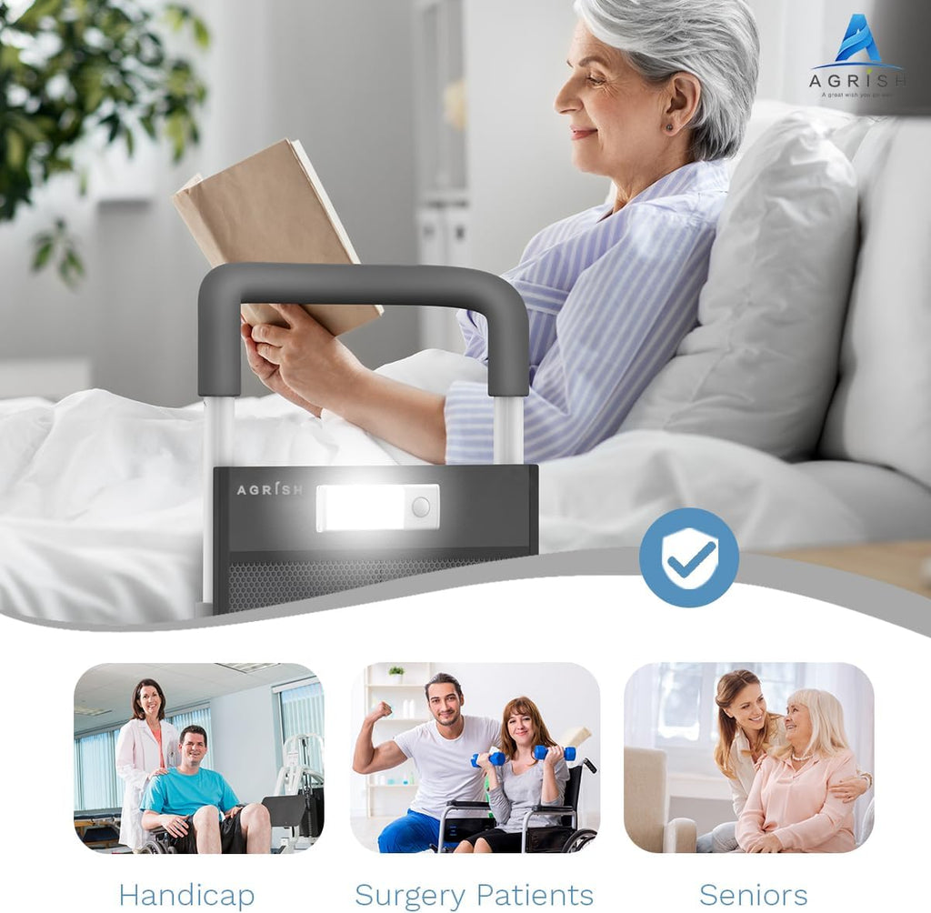Medical Bed Rail with Motion Light and Storage Pouch B1524
