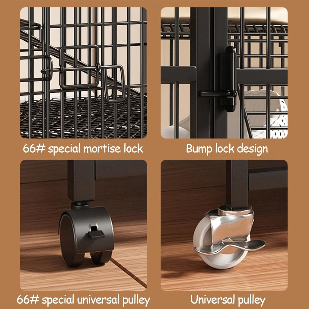 Large 2/3 Tier Cat Cage with Cat Litter Box W8737