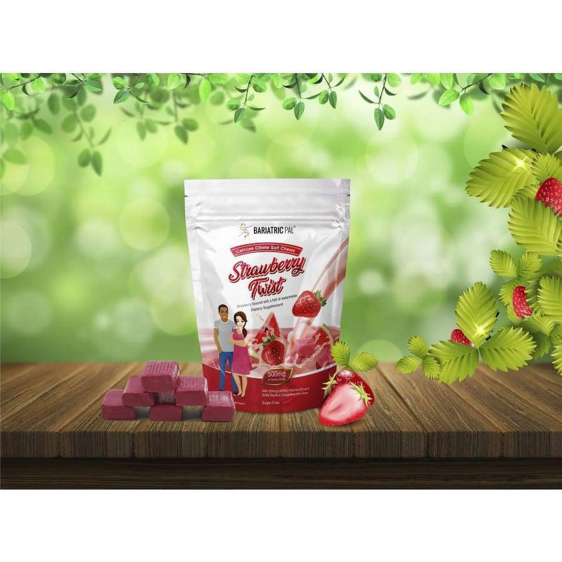 Sugar-Free Calcium Citrate Soft Chews 500mg with Probiotics 90ct J213