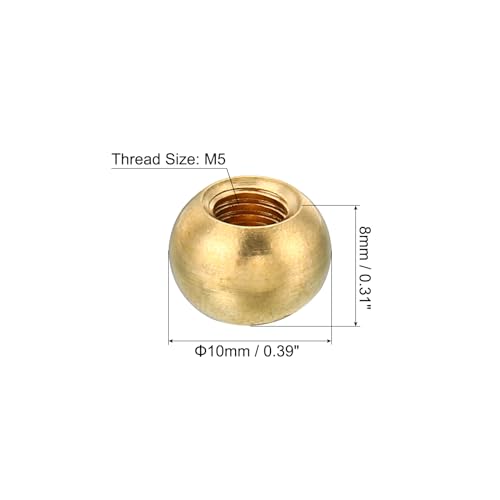 10 Pack Brass M3x0.5 Thread Cap Nuts J382406
