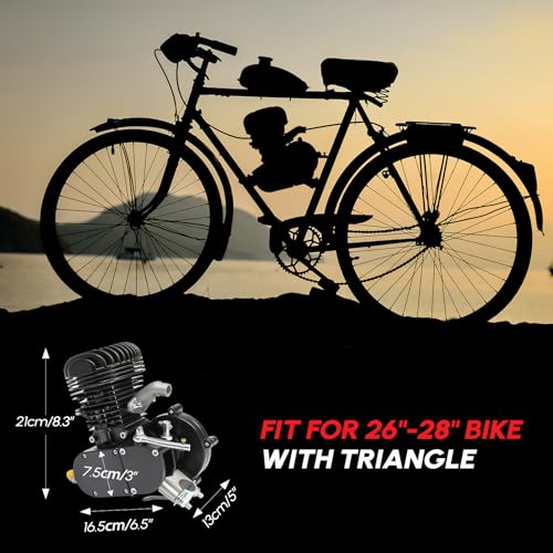 100cc 2 Stroke Gas Bicycle Engine Motor Kit for 26-28" V-Frame Bikes N790658