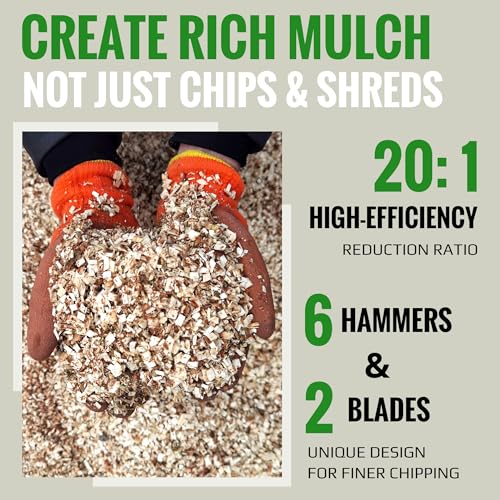 7HP 212cc Gas Powered Wood Chipper Shredder B94596