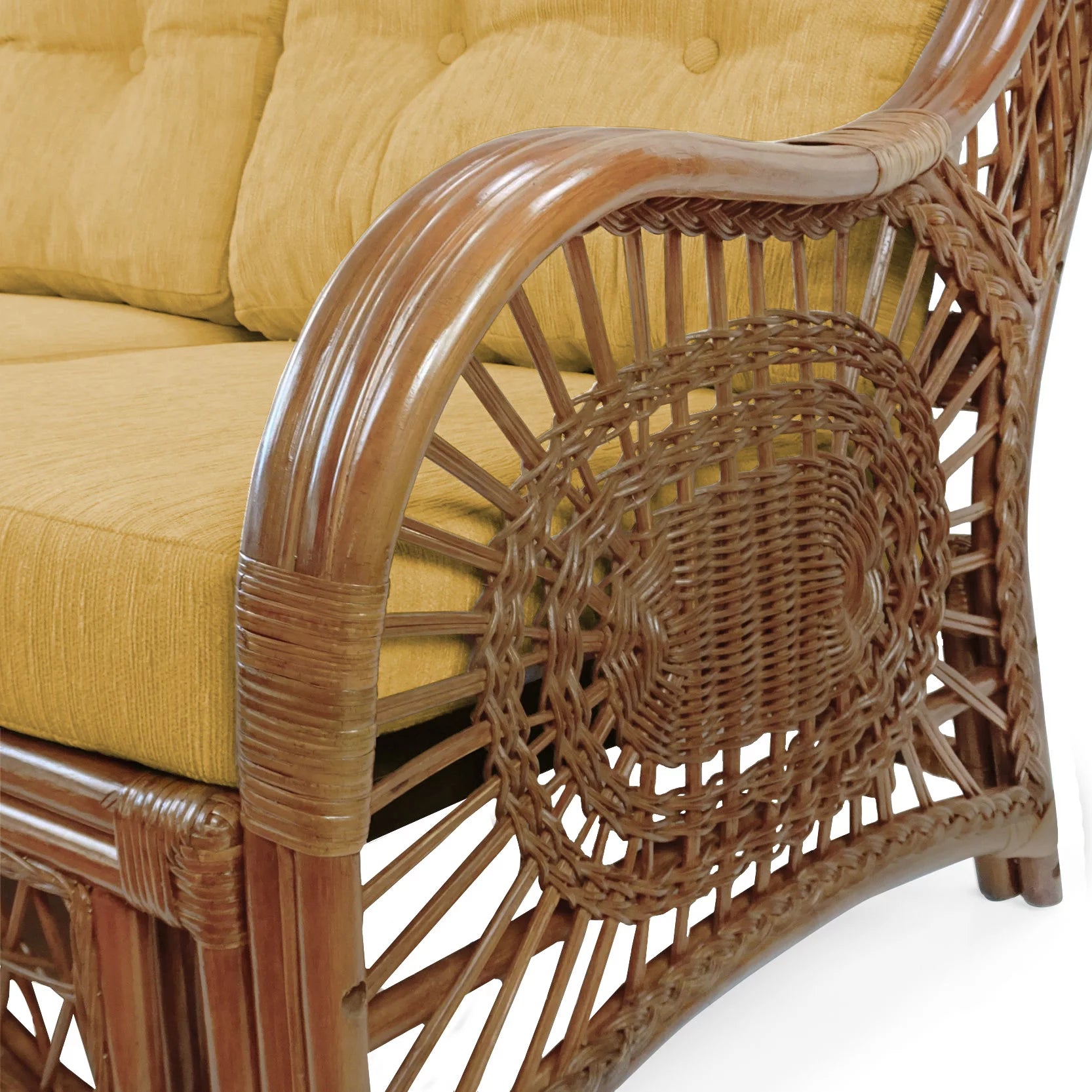 Three-Seater Sofa with Light Brown Cushions B56590