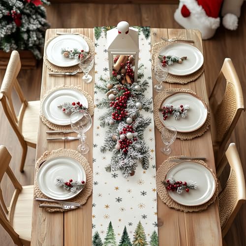 Red Christmas Table Runner 13x72 Inch C599094