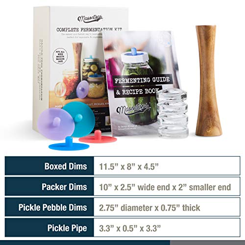 Fermentation Jar Starter Set with Mason Jar, Lids & Weight C784673
