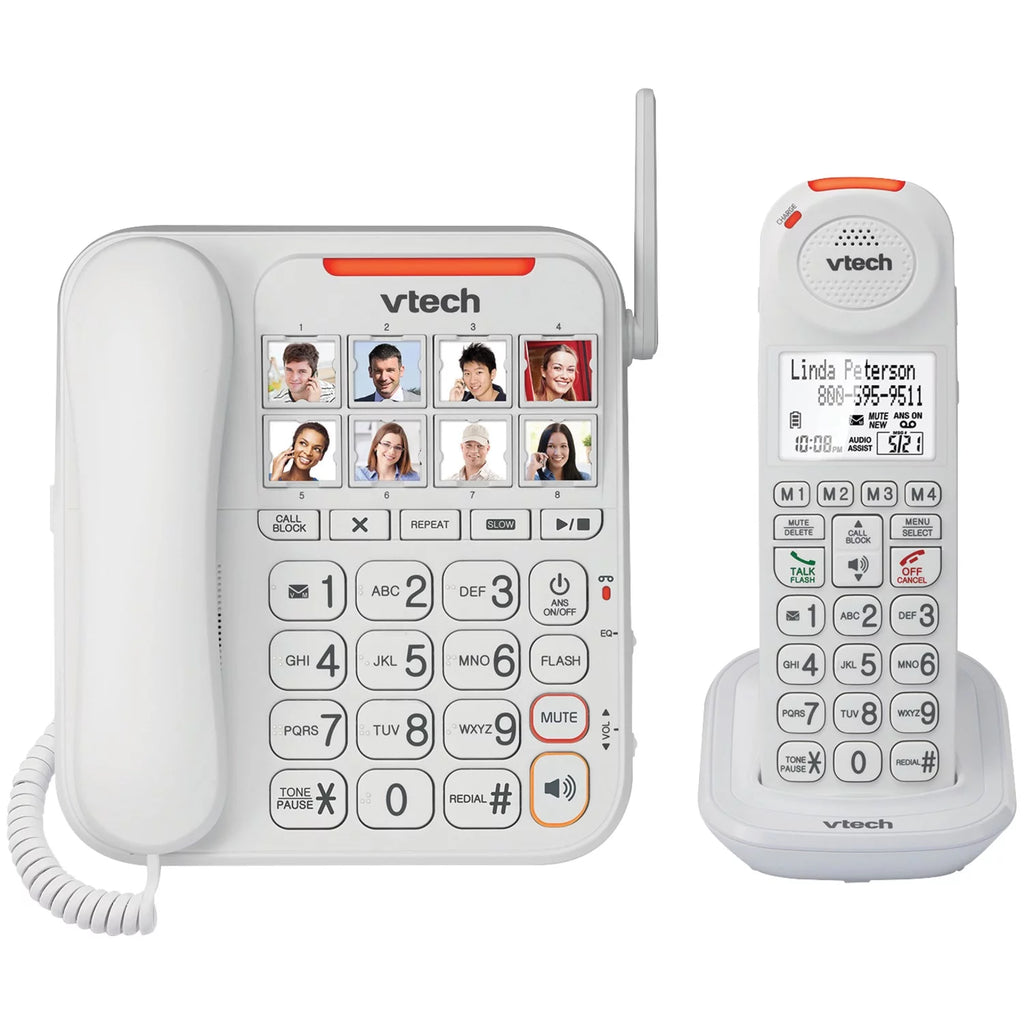 Amplified Corded/Cordless Answering System with Big Buttons & Display L366