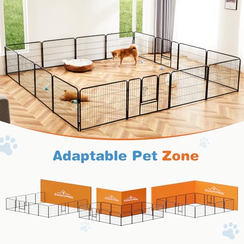 8 Panel 24" Height Metal Dog Playpen with Doors R689