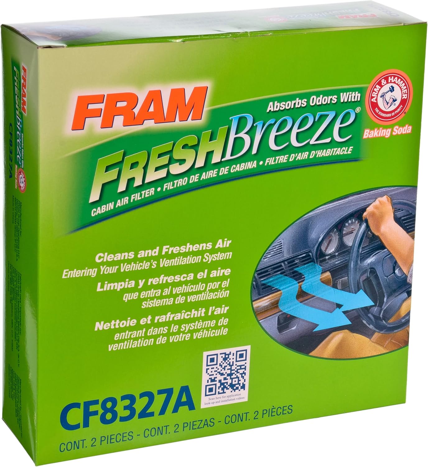 Cabin Air Filter with Arm and Hammer Baking Soda C5834