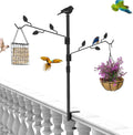 Deck Bird Feeder Pole with 2 Adjustable Branches W5580