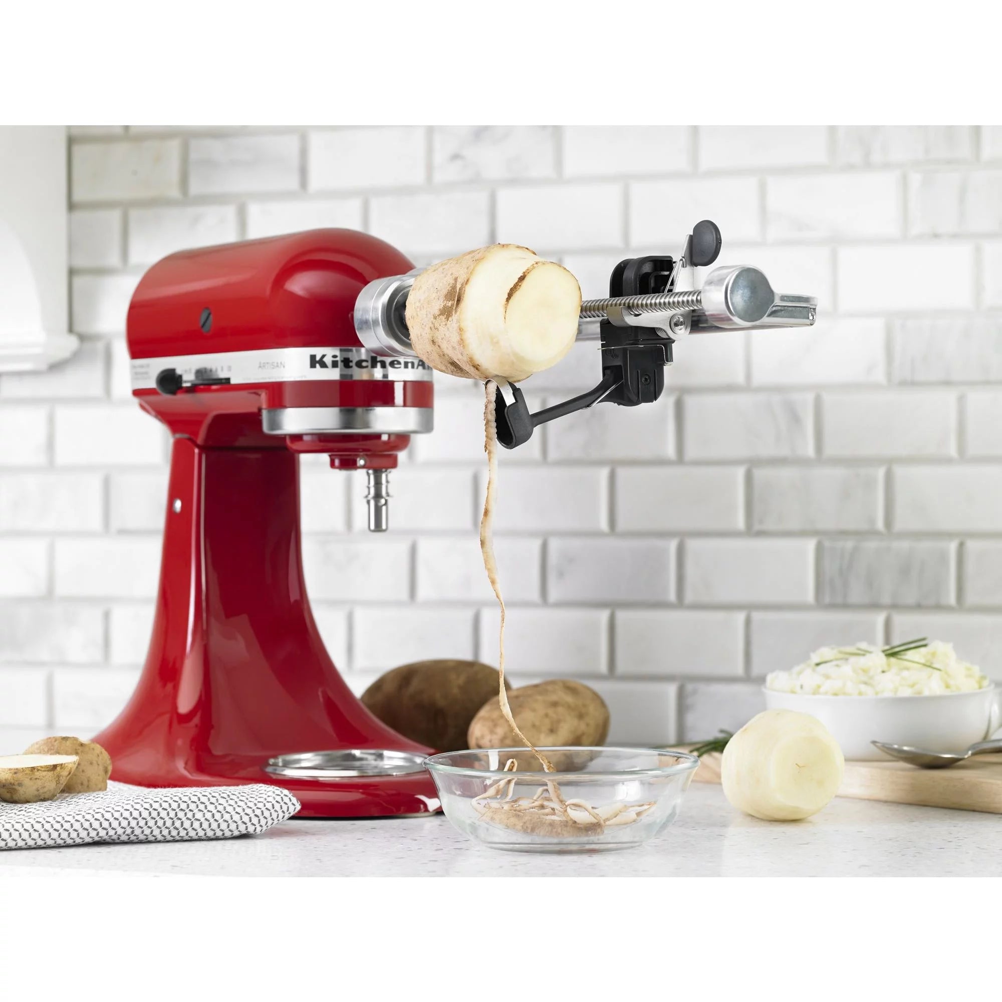 Silver Spiralizer Attachment with Peel, Core and Slice P206701