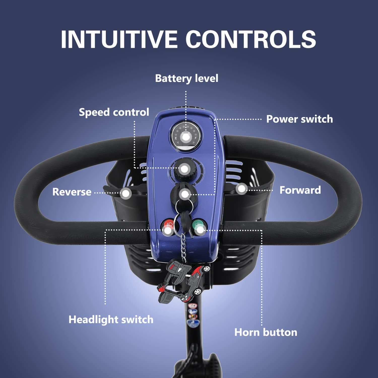 Max Sport Blue Electric Mobility Scooter G631904