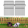 25 Panels No Dig Rustproof Metal Garden Fence, 17in x 27ft B34696