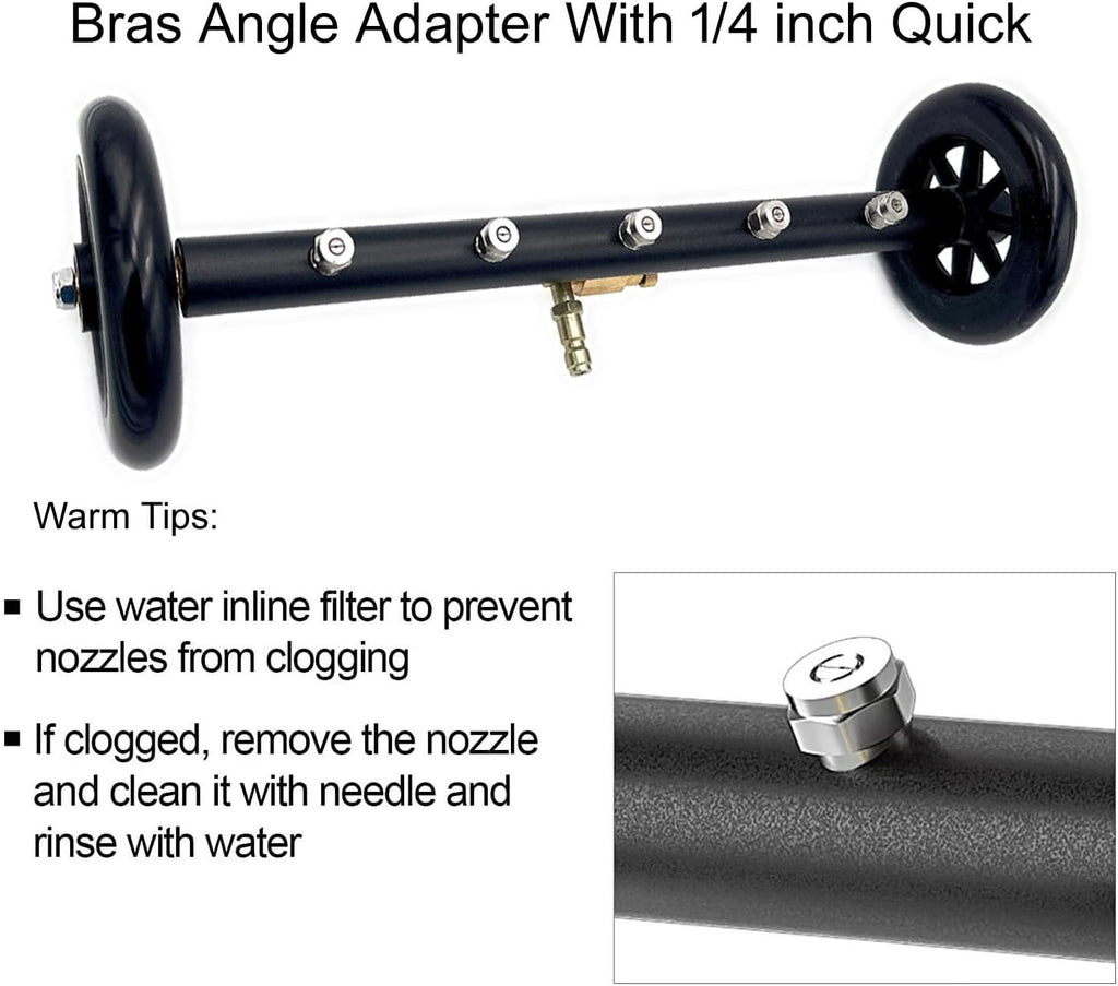 2-in-1 18" Dual-Function Undercarriage Pressure Washer Cleaner with 5 Nozzles T2722