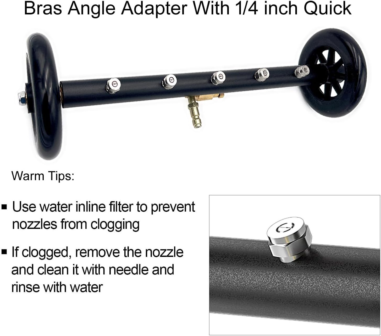 2-in-1 18" Dual-Function Undercarriage Pressure Washer Cleaner with 5 Nozzles T2722