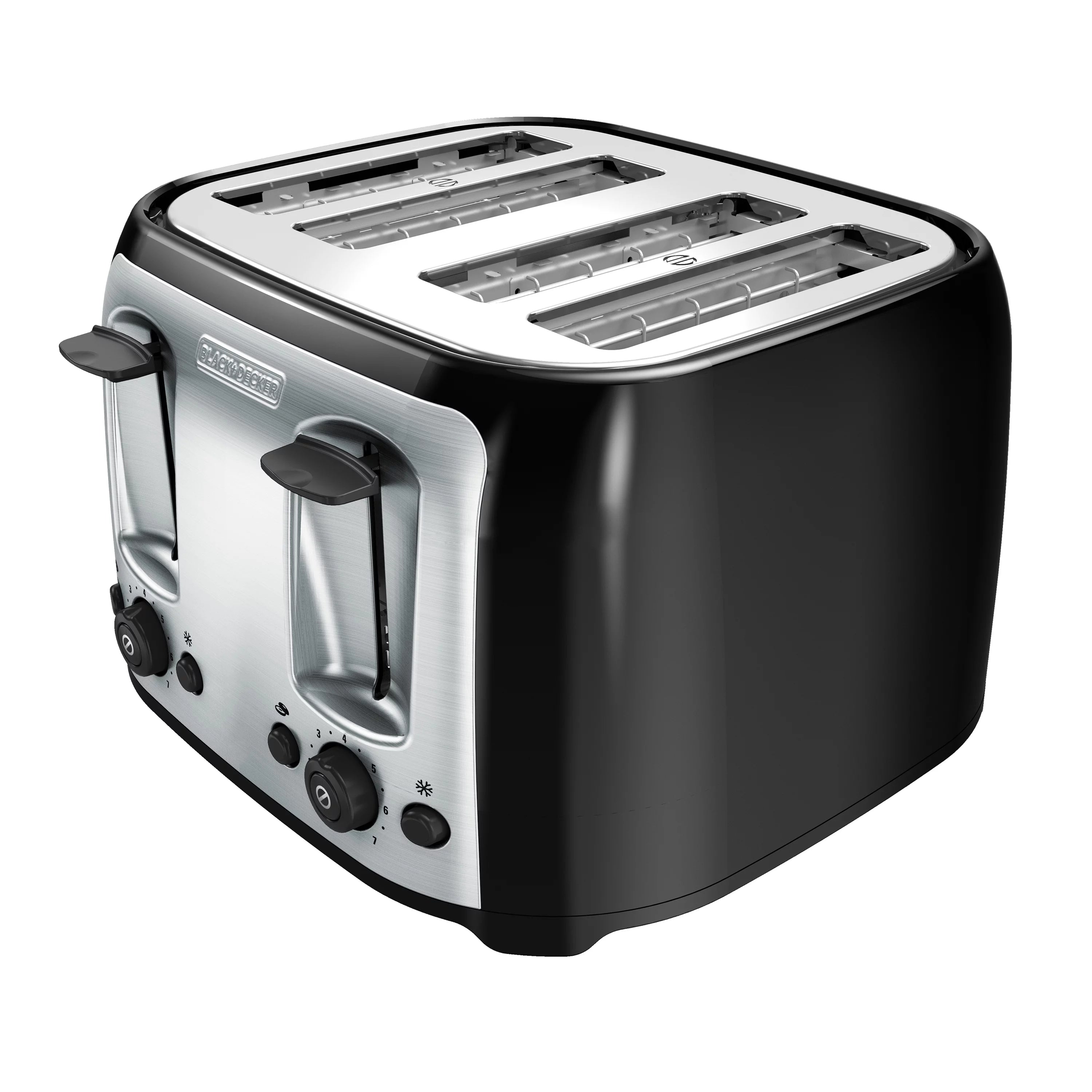 4-Slice Toaster with Extra-Wide Slots, Black/Silver W451792