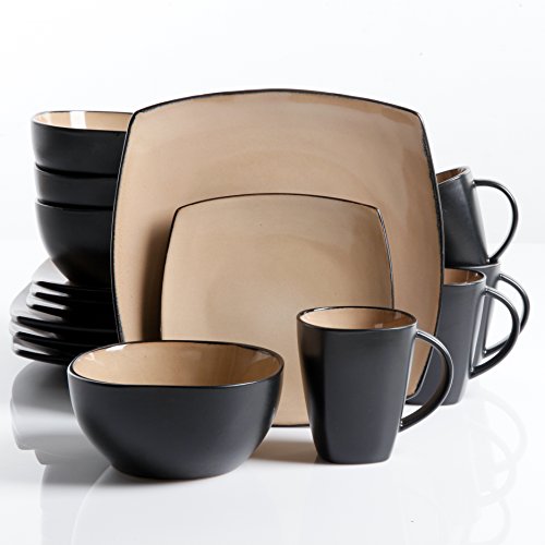 Red Stoneware Dinnerware Set, Service for 4 (16pc) X476
