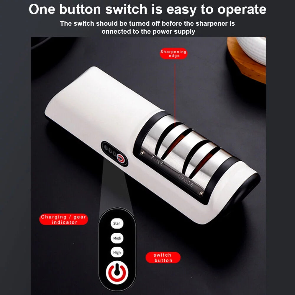 Electric Knife Sharpener 3 Speed Sharpening System E740882