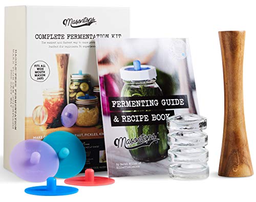 Fermentation Jar Starter Set with Mason Jar, Lids & Weight C784673