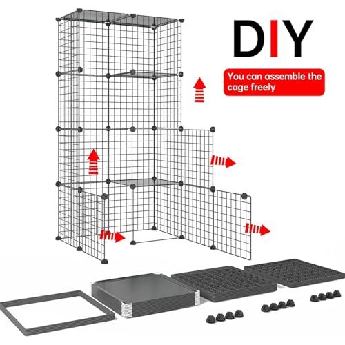 Large Cat Cage with Balcony Detachable Metal Wire Kennels Crate N5434