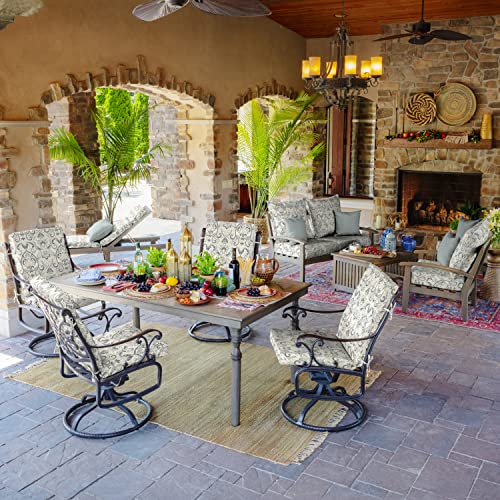 20 x 20 Rain-Proof Fade Resistant Peacock Blue Green Texture Outdoor Dining Chair Cushion Q530