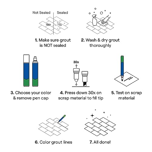 White Narrow 5mm Tip Grout Pen (7mL) G296