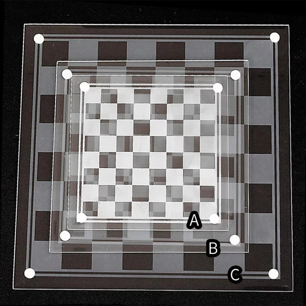 Solid Glass Chess Pieces with Padded Bottom Crystal Chess Board Play Set - 20x20cm G264